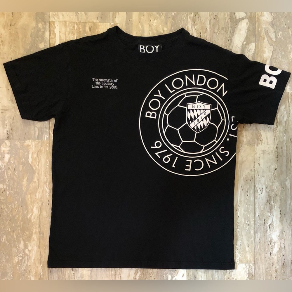 BOY LONDON Men’s Black Double-Sided Screen Print T-Shirt